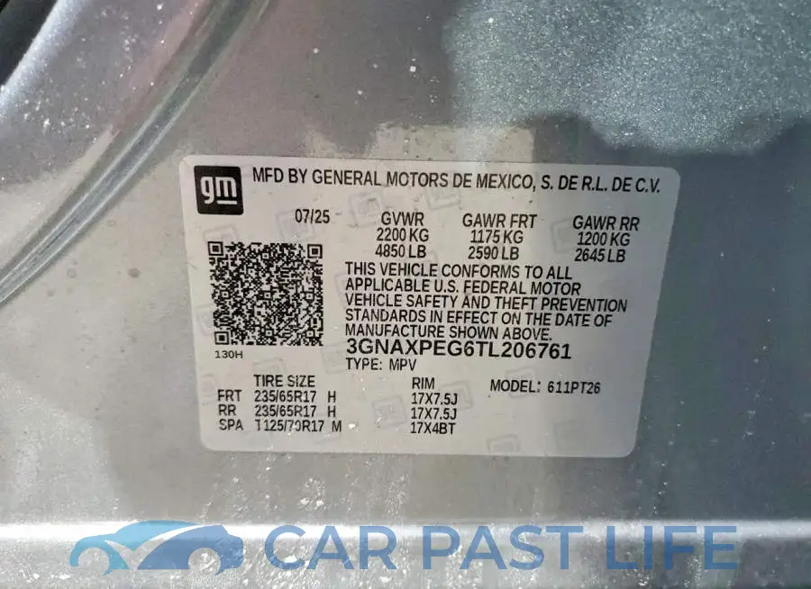 3GNAXPEG6TL206761# 13