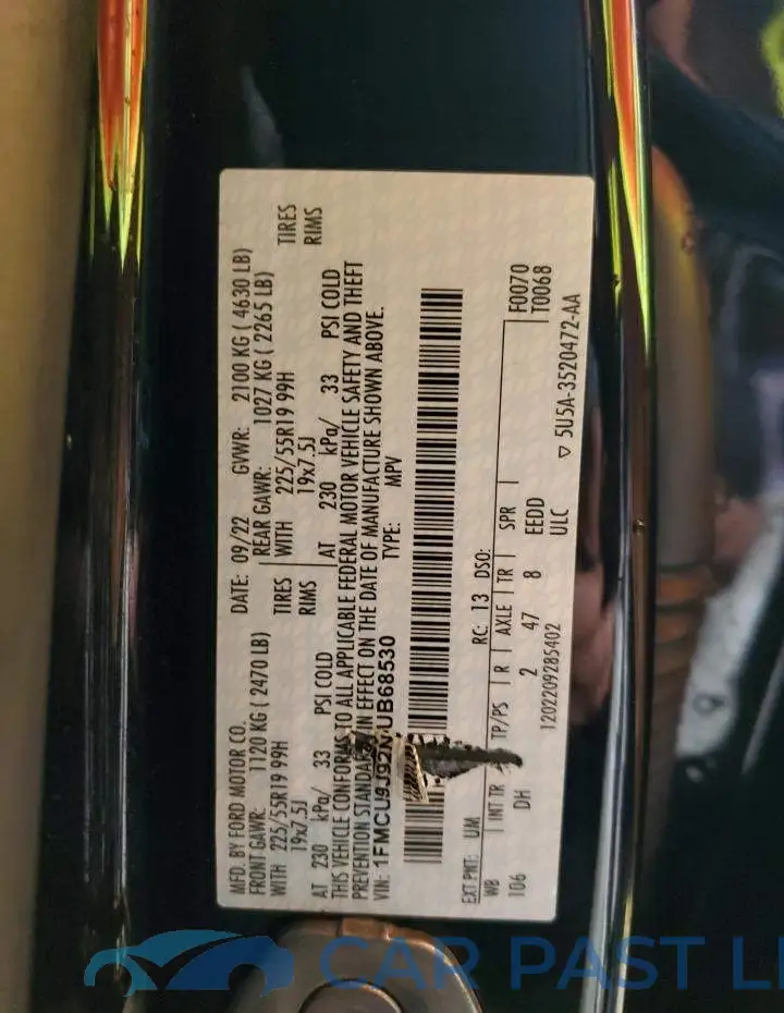 1FMCU9J92NUB68530# 13