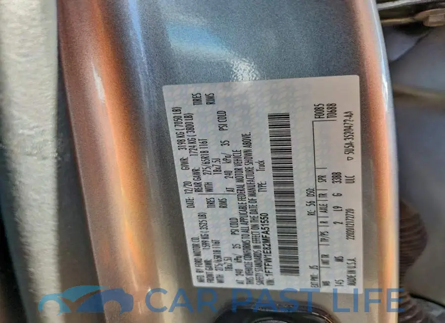 1FTFW1E82MFA51550# 12