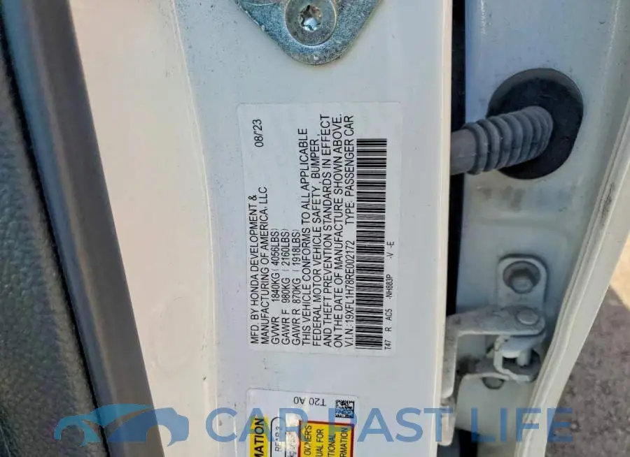 19XFL1H78RE002172# 12