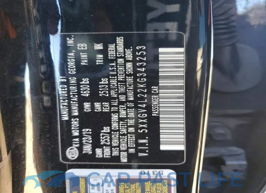 5XXGV4L22KG343253# 13