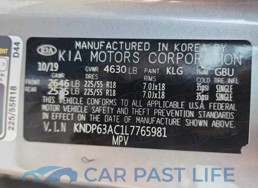 KNDP63AC1L7765981# 12