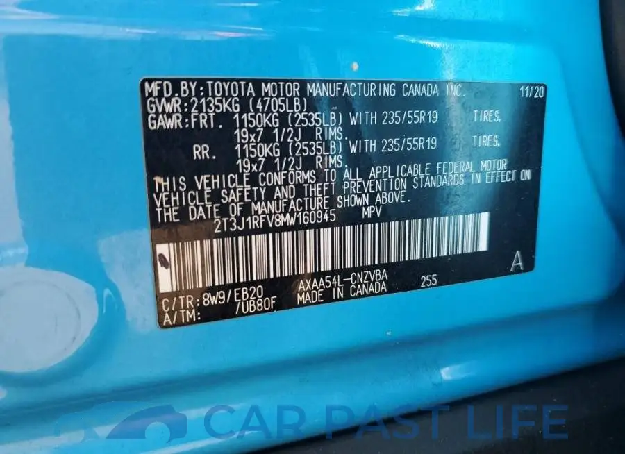 2T3J1RFV8MW160945# 13