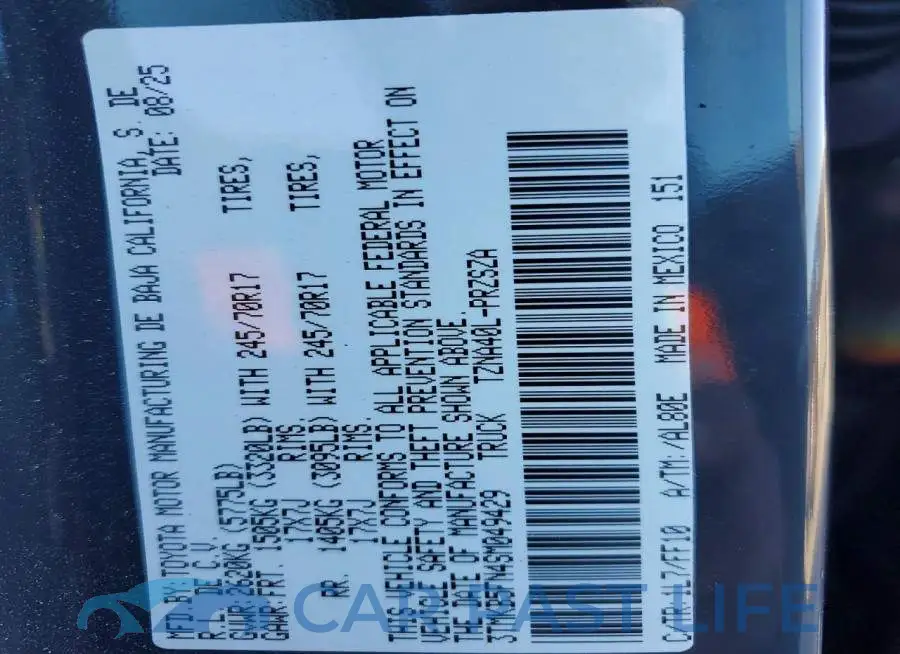 3TMKB5FN4SM049429# 12
