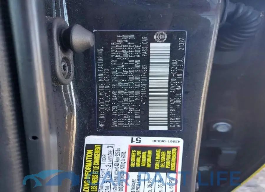 4T1C11AK8PU174882# 12