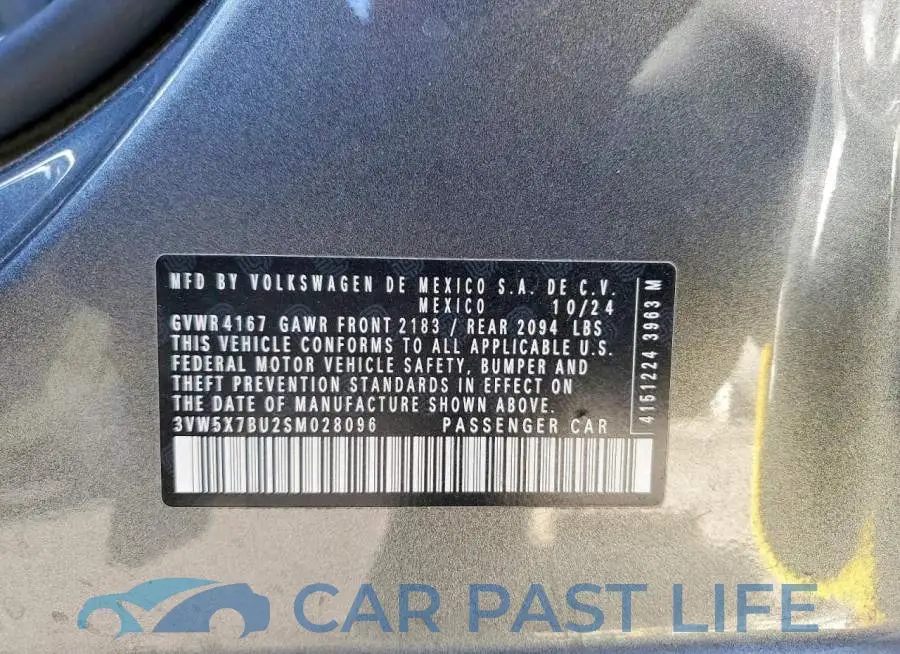 3VW5X7BU2SM028096# 13