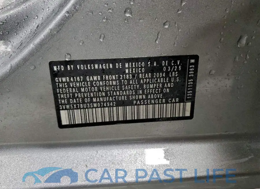 3VW5X7BU3SM074942# 13