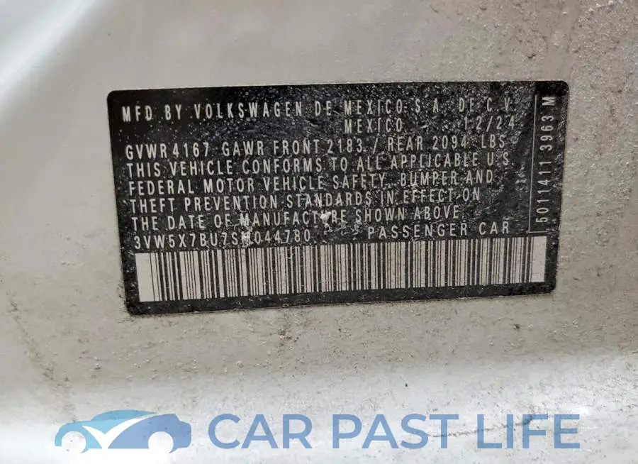 3VW5X7BU7SM044780# 12