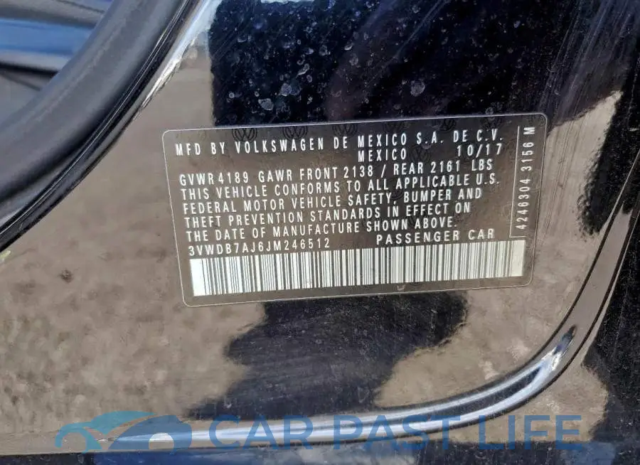 3VWDB7AJ6JM246512# 12