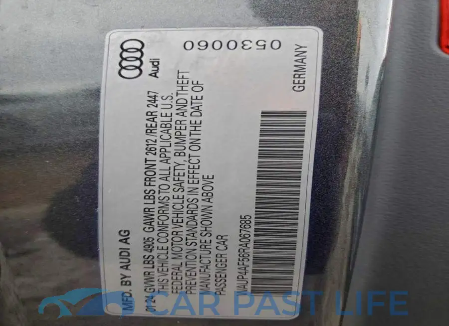 WAUP4AF56RA067685# 12
