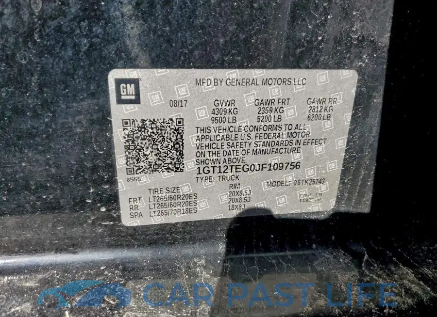 1GT12TEG0JF109756# 11