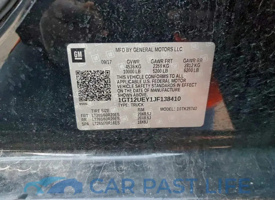 1GT12UEY1JF138410# 13