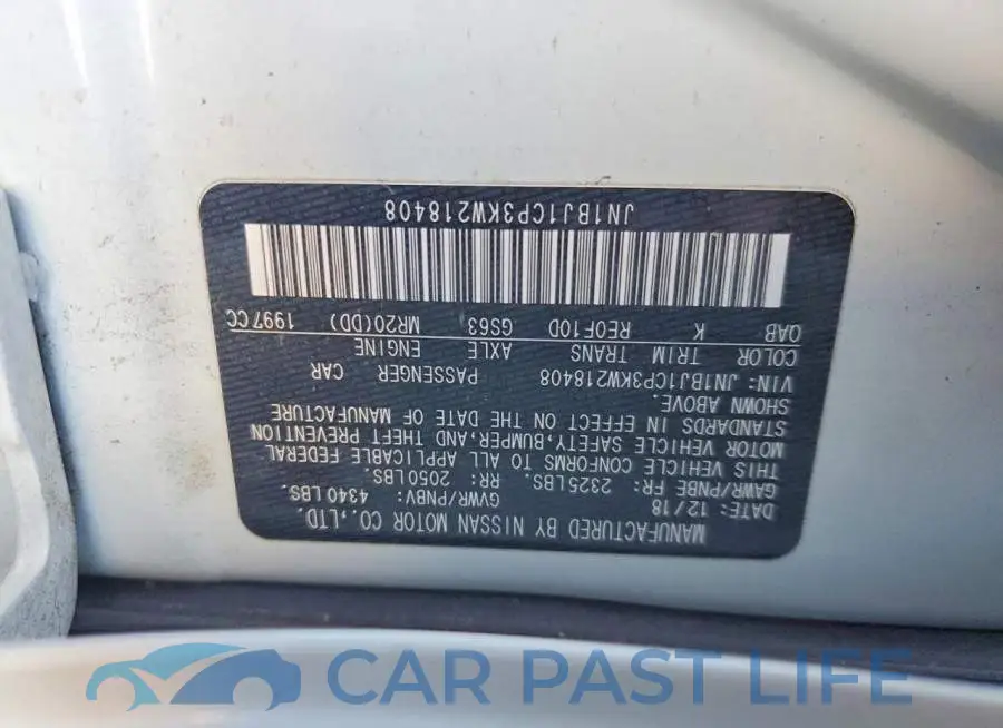 JN1BJ1CP3KW218408# 14