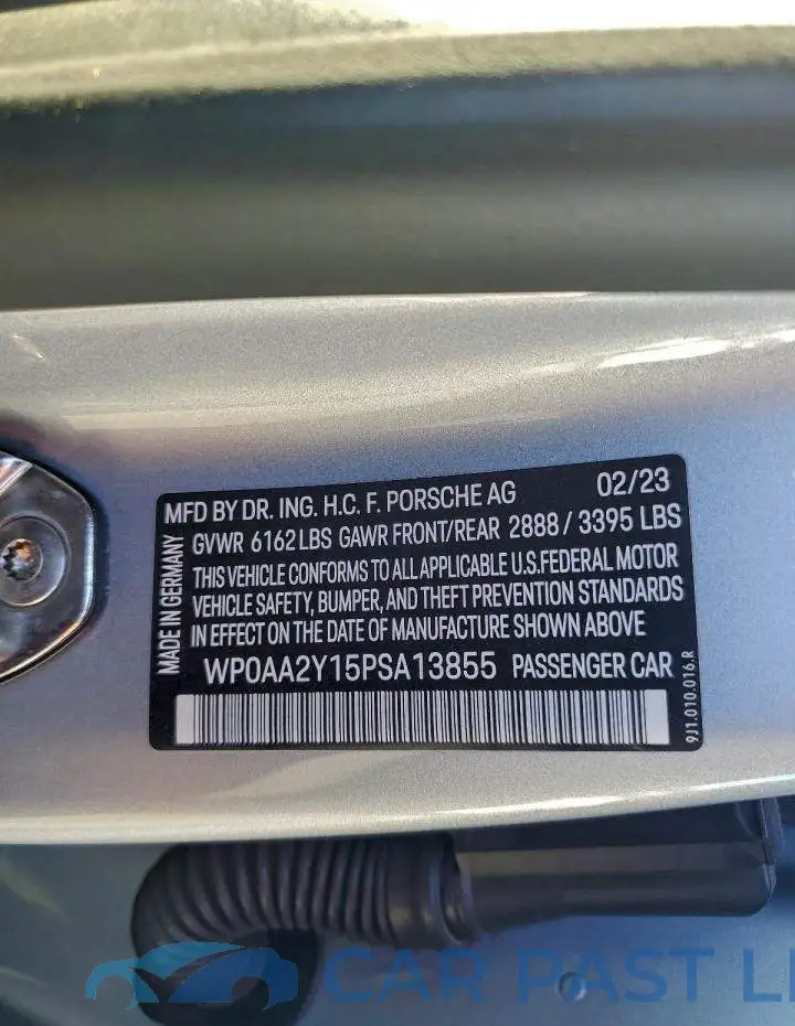 WP0AA2Y15PSA13855# 14