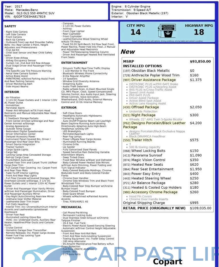 4JGDF7DE5HA817819# 10