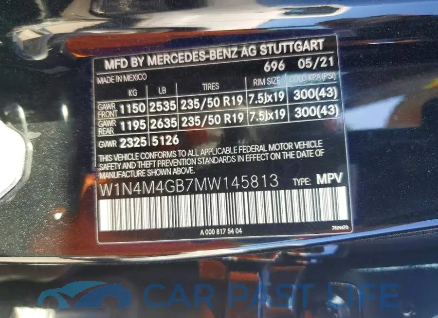 W1N4M4GB7MW145813# 14