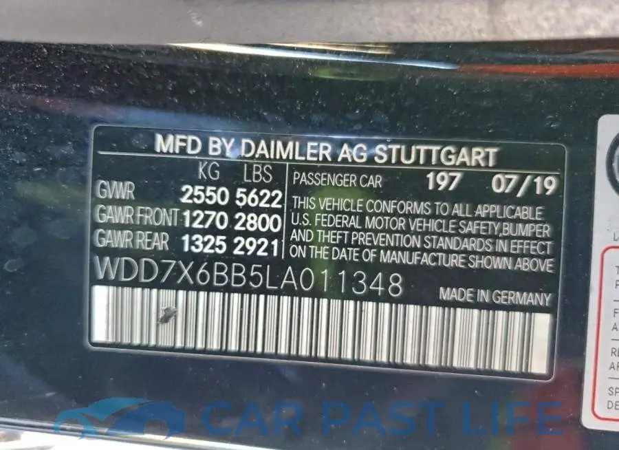 WDD7X6BB5LA011348# 12
