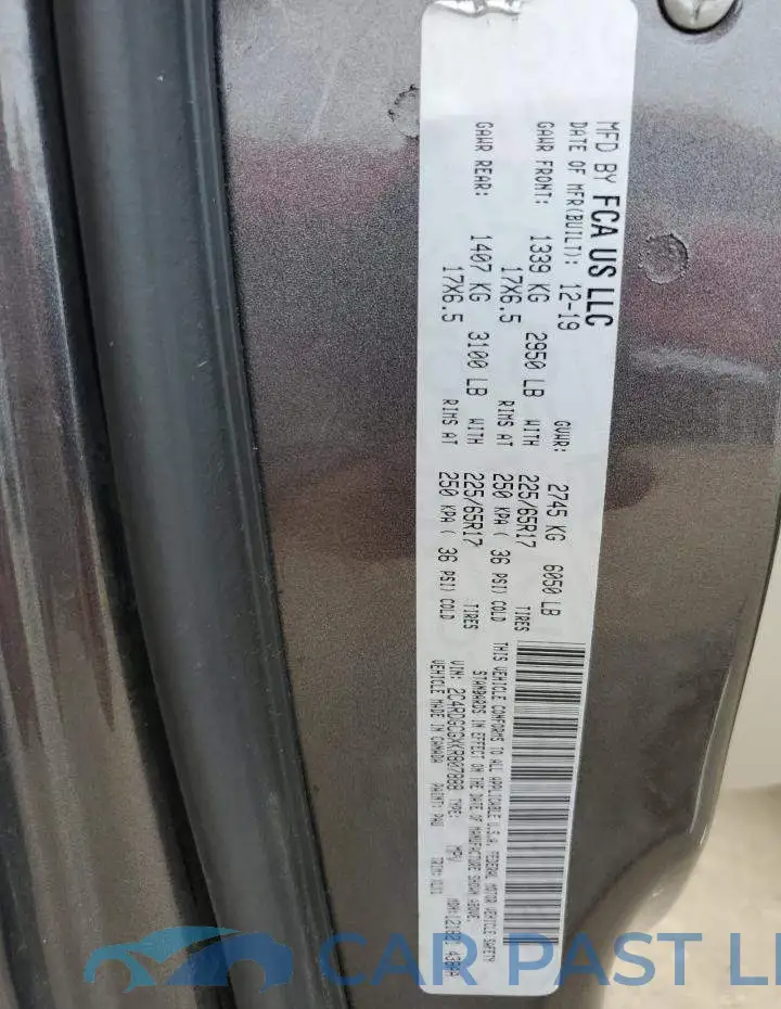 2C4RDGCGXKR807888# 12