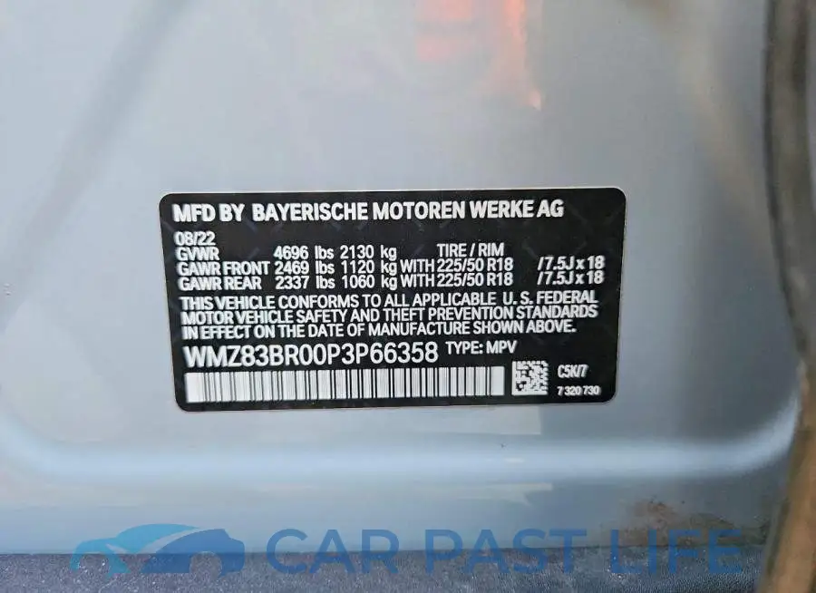 WMZ83BR00P3P66358# 12