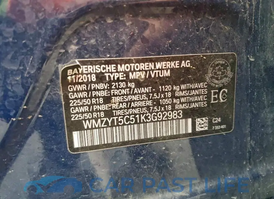 WMZYT5C51K3G92983# 13