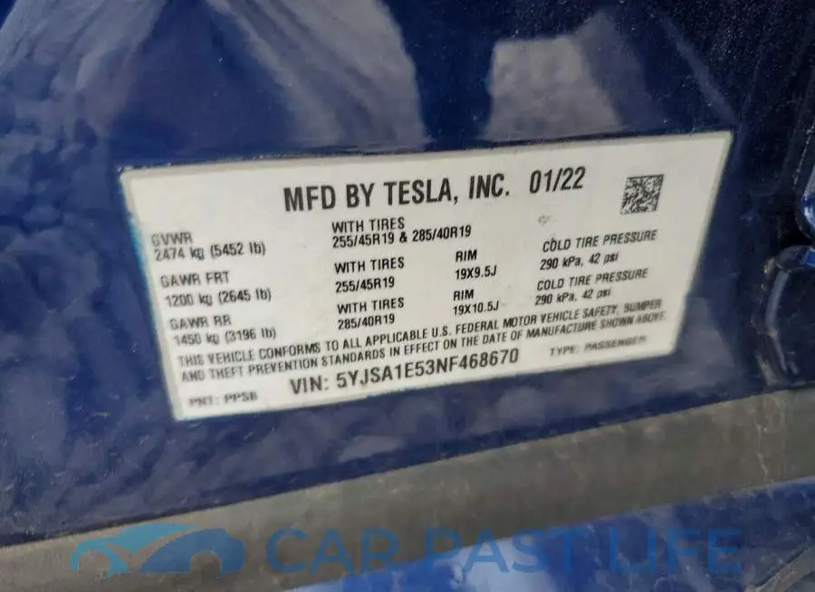 5YJSA1E53NF468670# 12