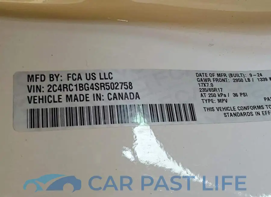2C4RC1BG4SR502758# 14