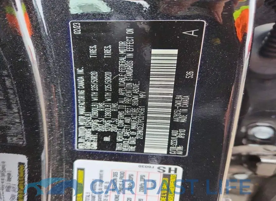 2T2HKCEZ7PC014561# 12