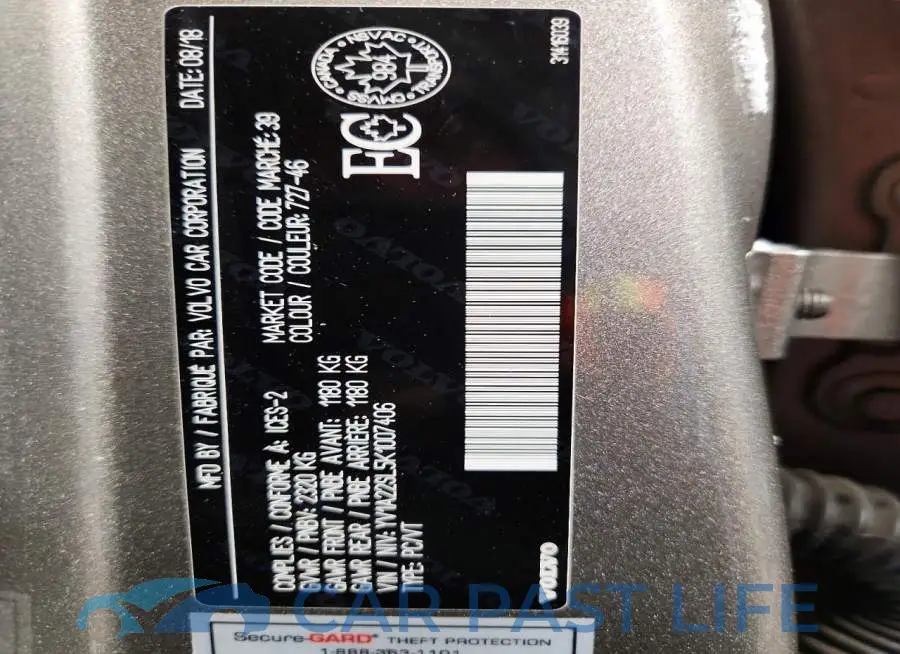 YV1A22SL5K1007406# 12