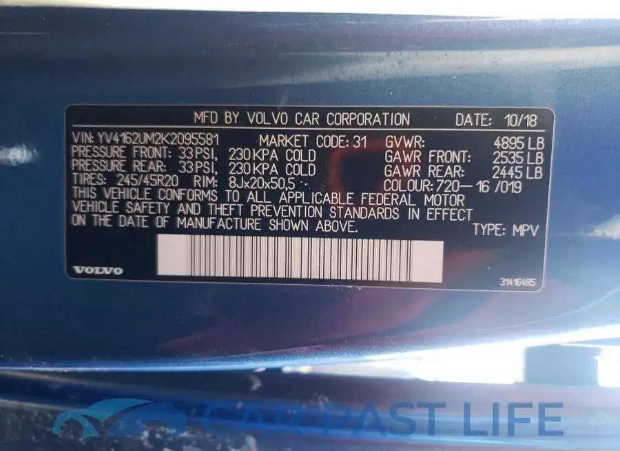 YV4162UM2K2095581# 13