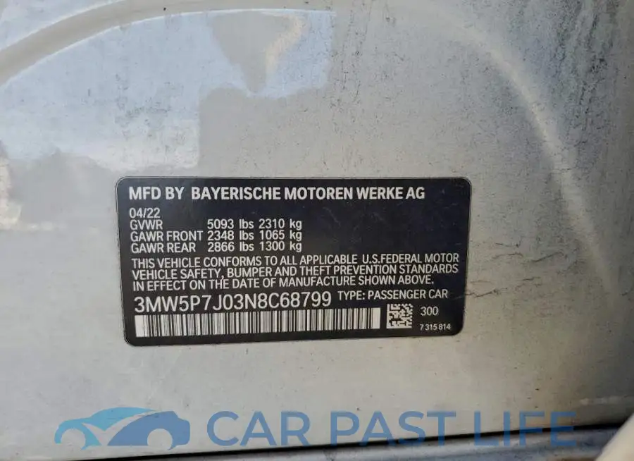 3MW5P7J03N8C68799# 12