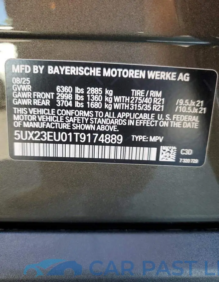 5UX23EU01T9174889# 13