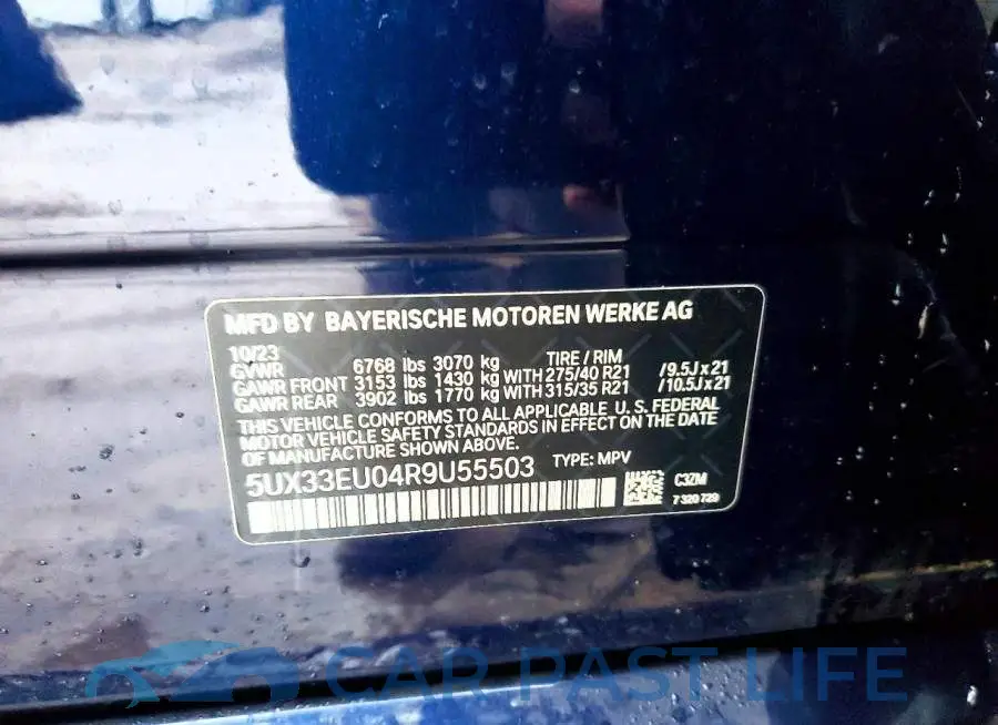 5UX33EU04R9U55503# 12