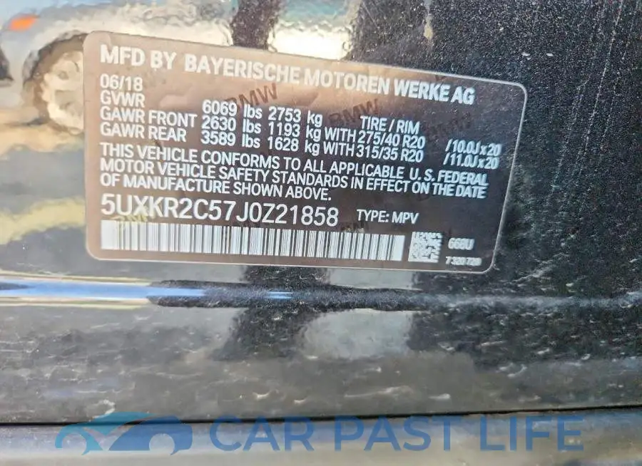 5UXKR2C57J0Z21858# 12