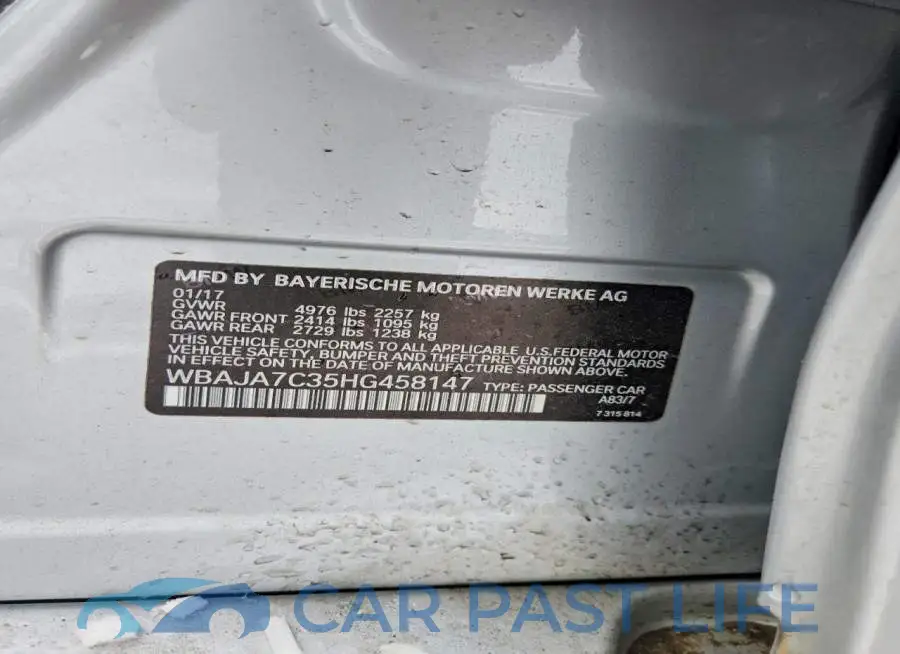 WBAJA7C35HG458147# 12