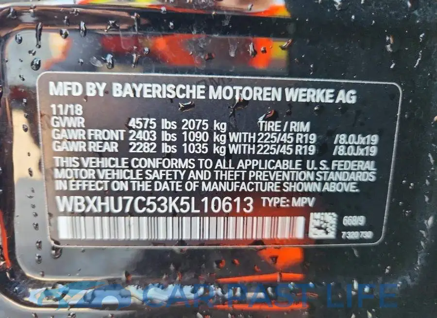 WBXHU7C53K5L10613# 14