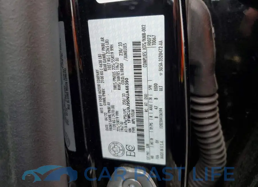 1FMCU9J95NUA68390# 13