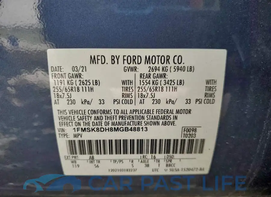 1FMSK8DH8MGB48813# 14