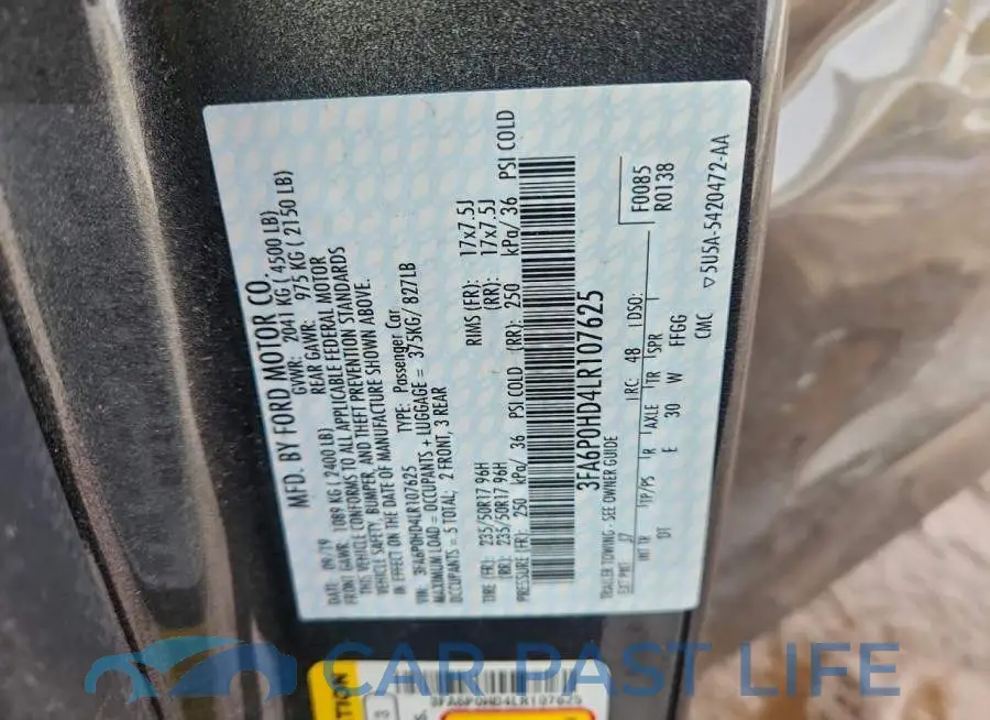 3FA6P0HD4LR107625# 13
