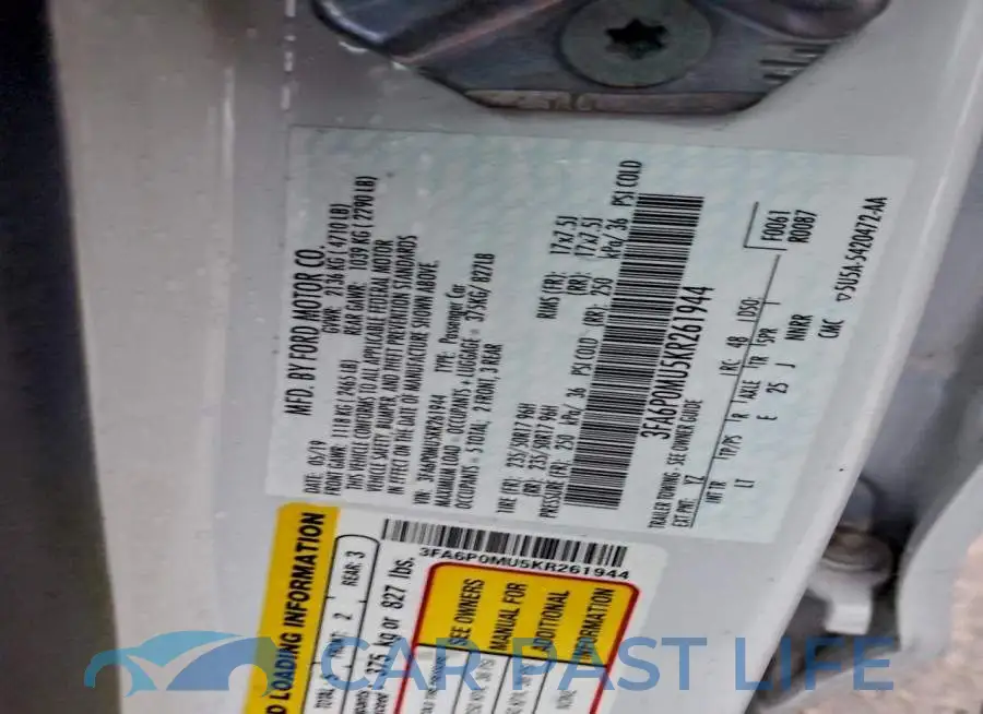 3FA6P0MU5KR261944# 12