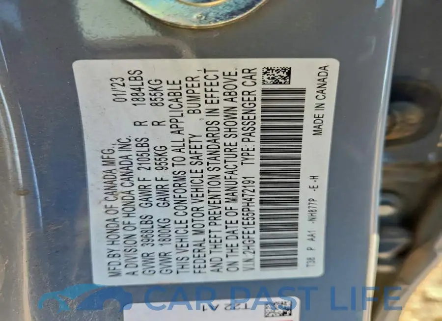 2HGFE1E55PH472191# 12