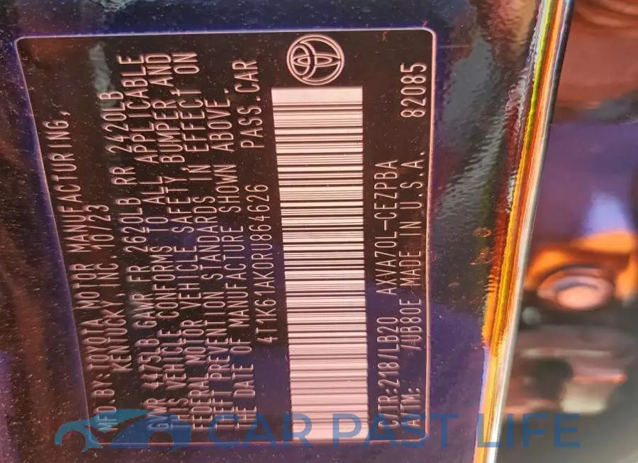 4T1K61AK0RU864626# 12
