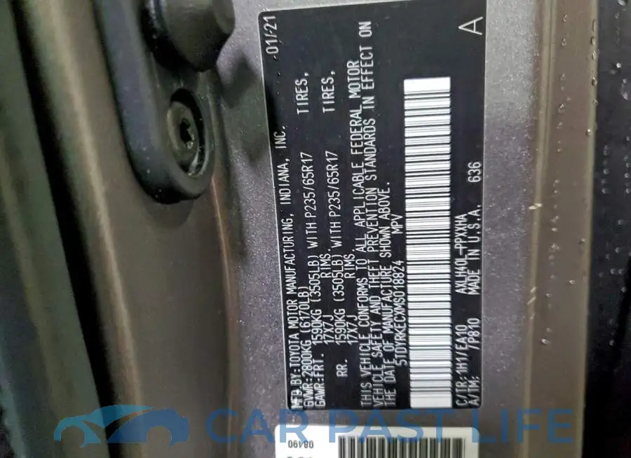 5TDYRKECXMS018824# 12