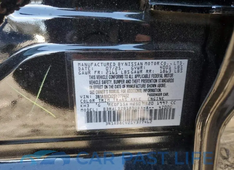 3N1AB8CV2SY377462# 12