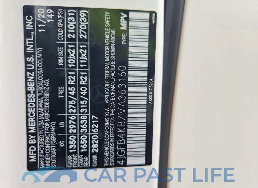4JGFB4KB7MA363160# 14