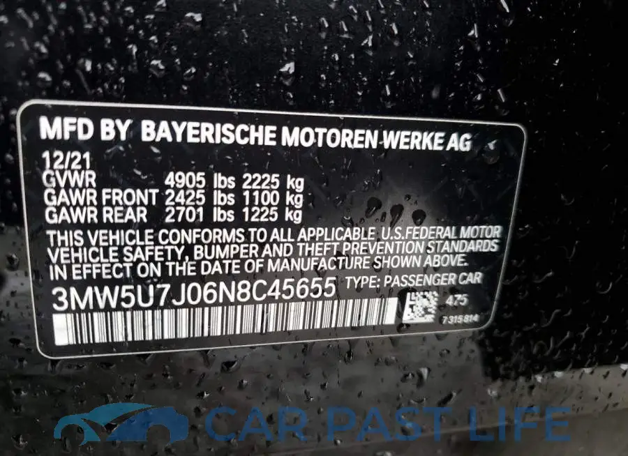 3MW5U7J06N8C45655# 12