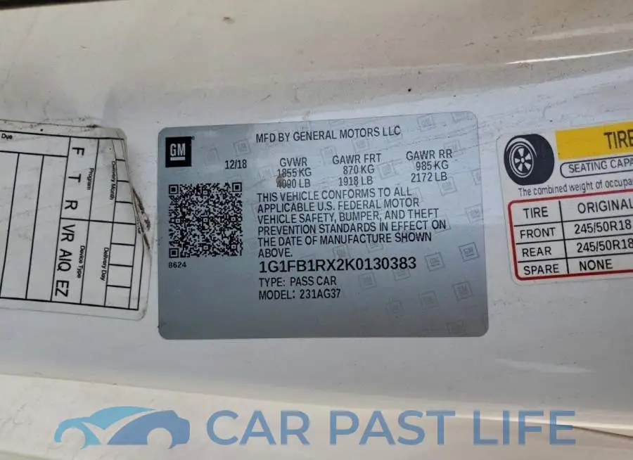 1G1FB1RX2K0130383# 12