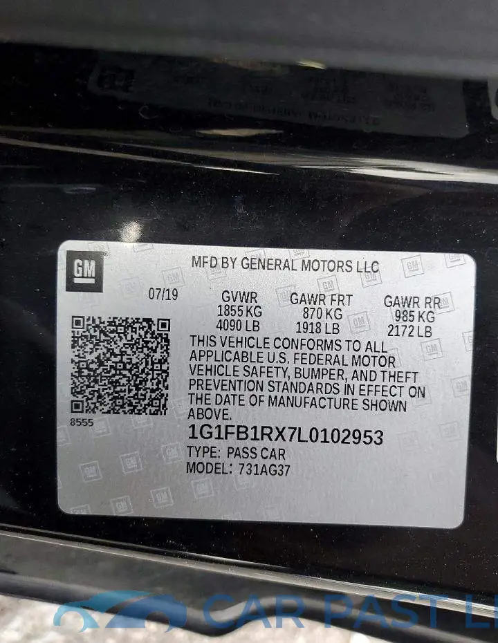 1G1FB1RX7L0102953# 12