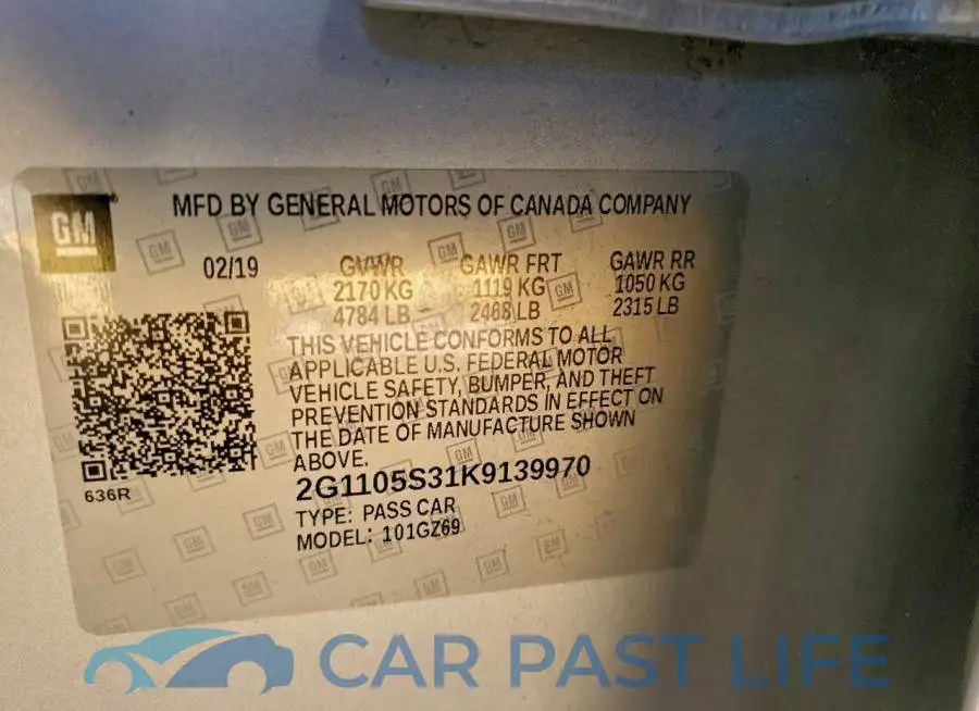 2G1105S31K9139970# 13