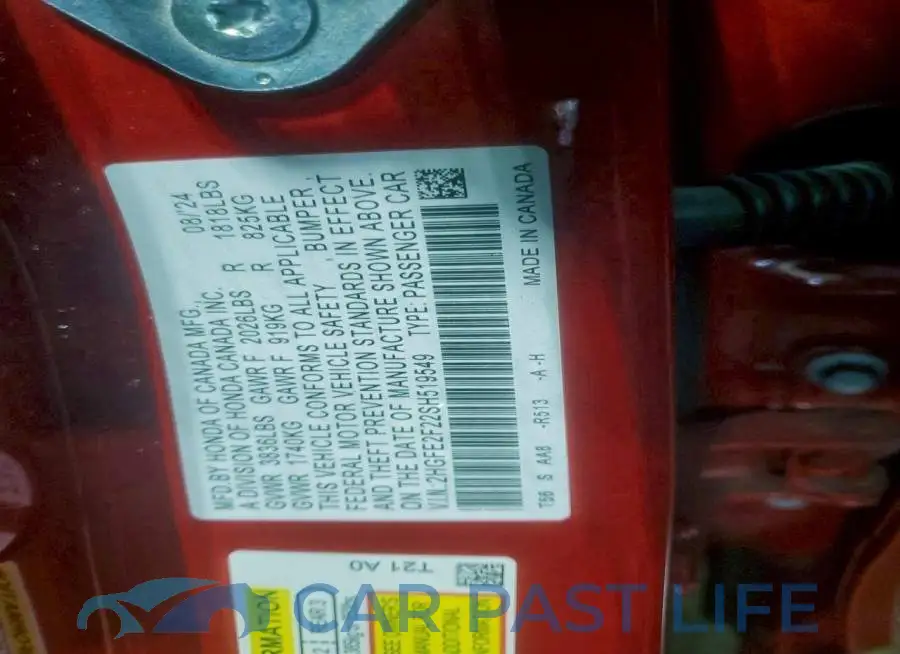 2HGFE2F22SH519549# 13
