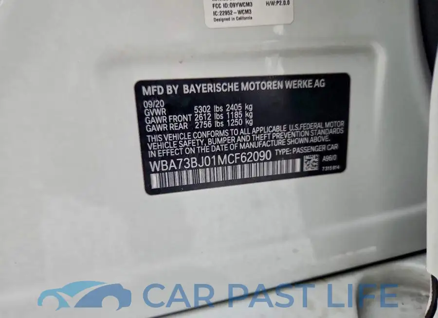WBA73BJ01MCF62090# 12